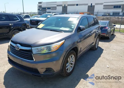 2014 Toyota Highlander Le from USA, damaged, VIN 5TDZARFH4ES008340